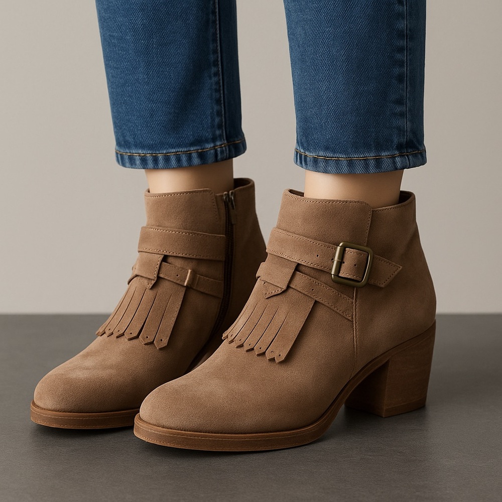 Weekend taupe suede booties